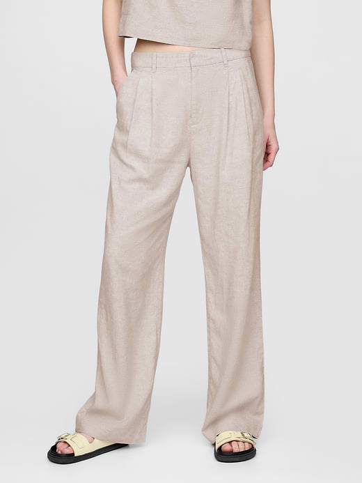 Gap 365 High Rise Linen-Blend Trousers — photo 3