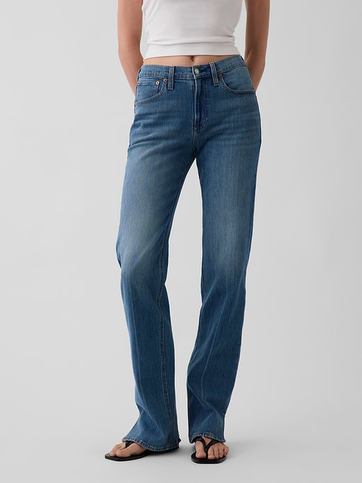 Gap Mid Rise Relaxed Straight Jeans — photo 3