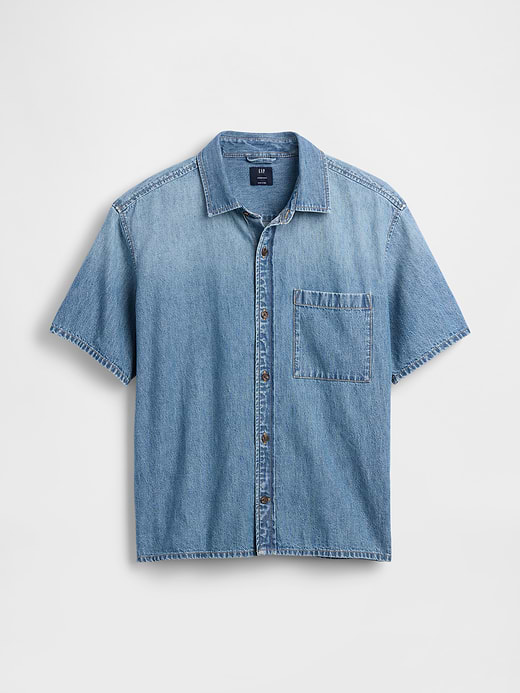 Gap Denim Relaxed Shirt — photo 6
