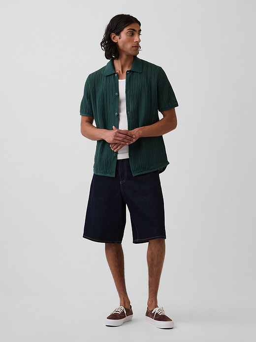 Gap Textured Relaxed Sweater Shirt — photo 3