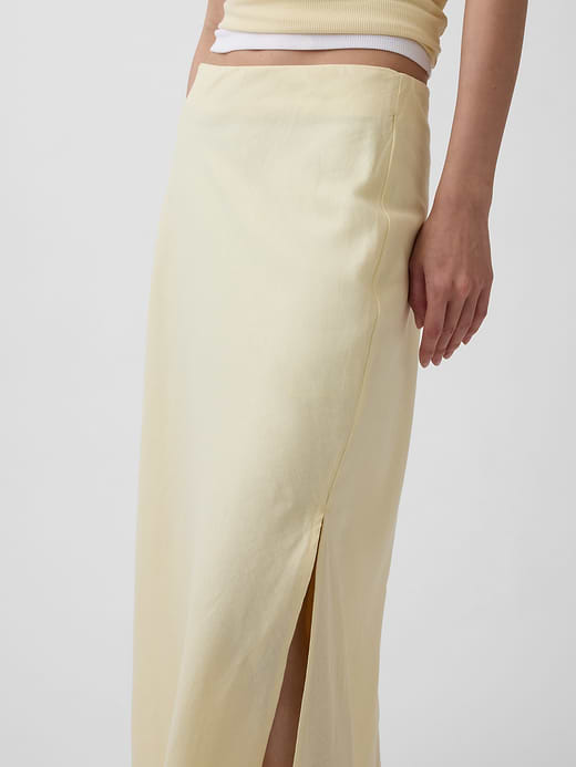 Gap Linen-Blend Maxi Slip Skirt — photo 5