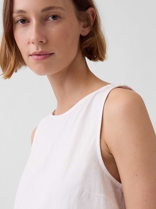 Gap Linen-Blend Crop Shell Tank Top — photo 5