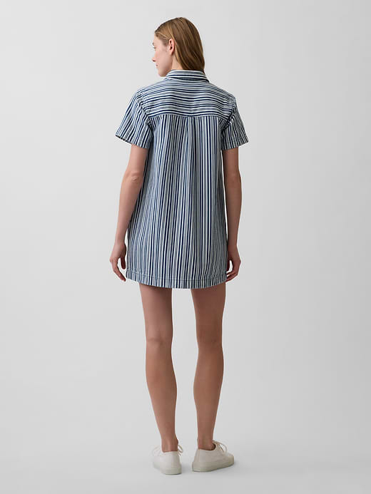 Gap Denim Stripe Popover Mini Dress — photo 3