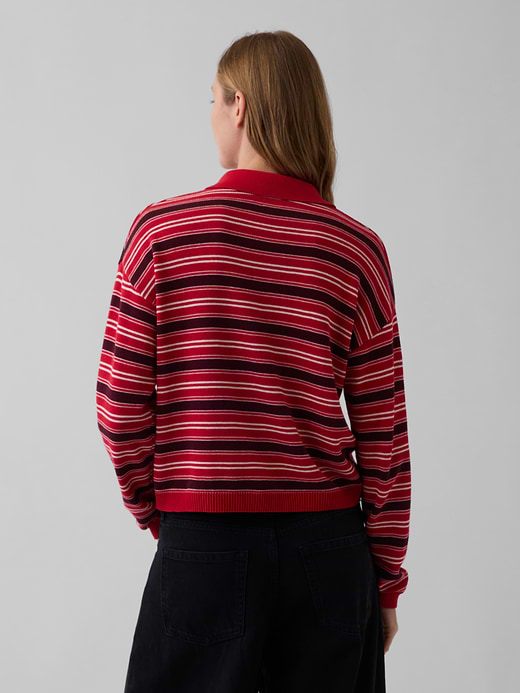 Gap 100% Cotton Relaxed Polo Sweater — photo 4