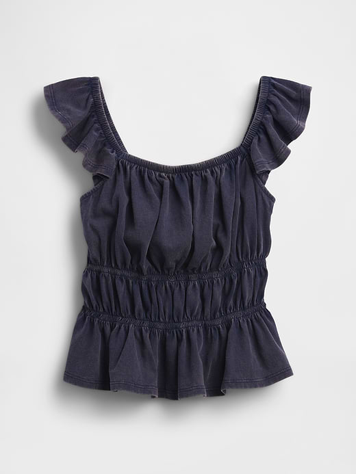 Gap Kids Flutter-Sleeve Smocked Peplum Top — photo 3