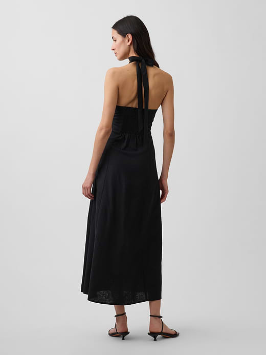Gap Linen-Blend Halter Maxi Dress — photo 3