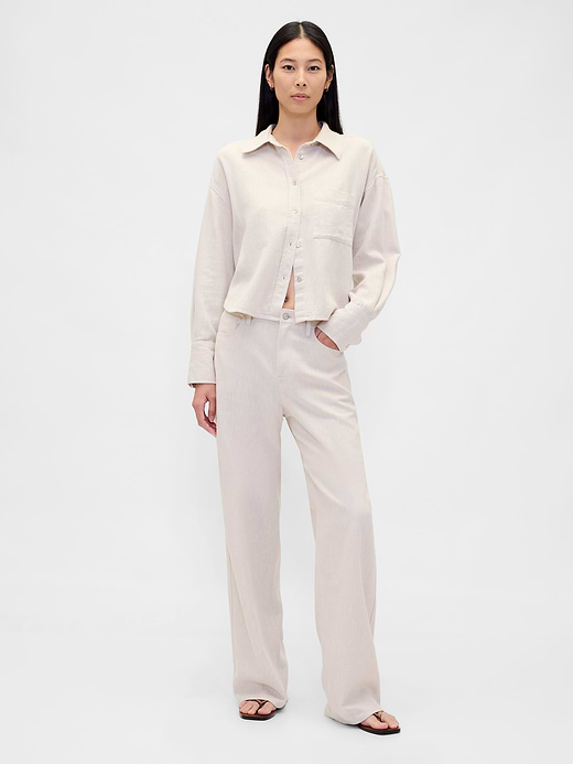 Gap Linen-Cotton Wide-Leg Pants — photo 1
