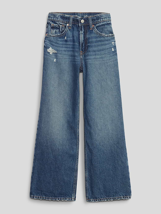 Gap Kids Low Rise Stride Wide-Leg Jeans — photo 5