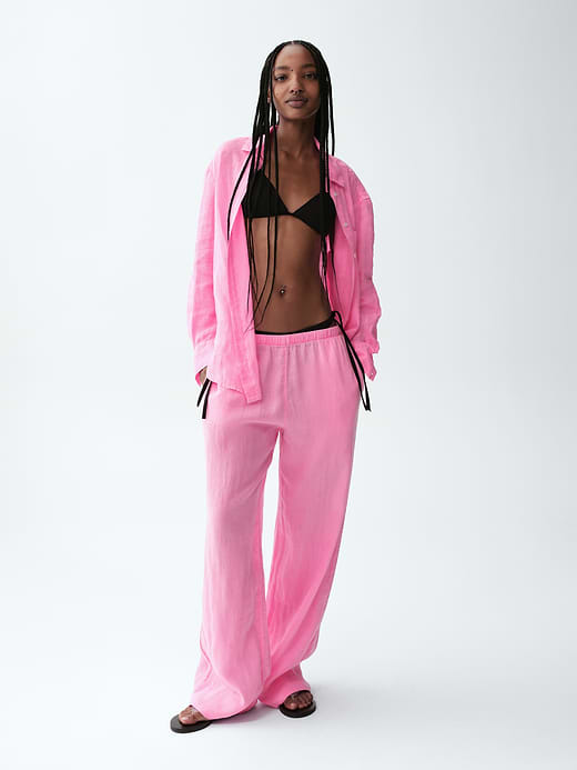 Gap Linen-Blend Easy Wide-Leg Pants — photo 9