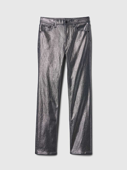 Gap High Rise Metallic '90s Slim Straight Jeans — photo 8