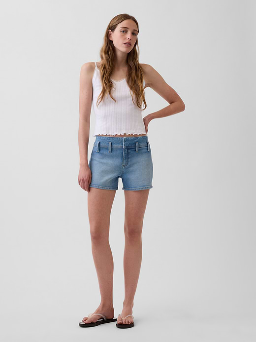 Gap 3" Low Rise Lace-Up Denim Shorts — photo 1