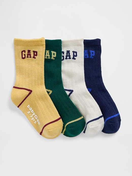 Gap Baby & Toddler Logo Crew Socks (4-Pack) — photo 1