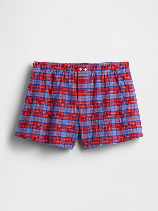 Gap 4" Seersucker Plaid Boxer Shorts — photo 6