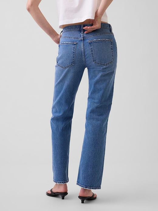 Gap Mid Rise Relaxed Straight Jeans — photo 12