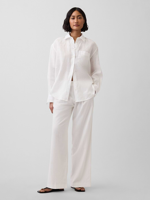Gap 365 Low Rise Linen-Blend Trousers — photo 1