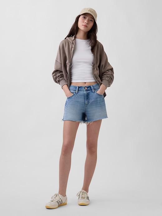 Gap 4" Mid Rise UltraSoft Relaxed Cutoff Shorts — photo 1