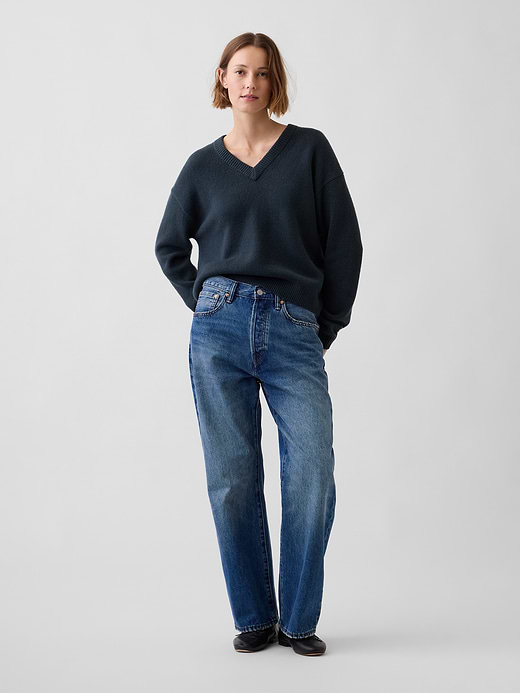 Gap CashSoft Oversized V-Neck Sweater — photo 3