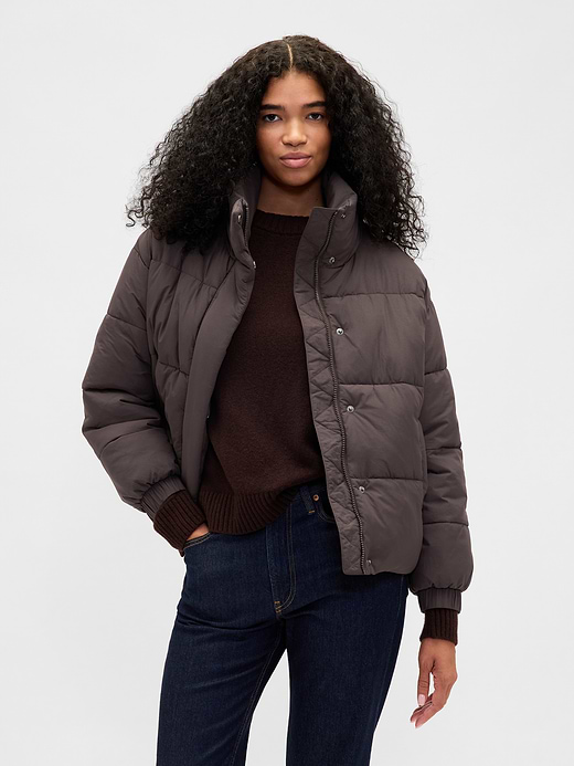 Gap Faux Fur-Trim Puffer Jacket — photo 1