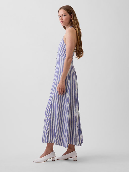 Gap Linen-Blend Halter Maxi Dress — photo 4