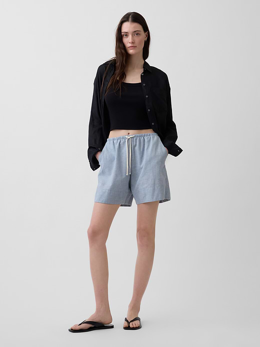 Gap 6" Linen-Blend Easy Shorts — photo 1