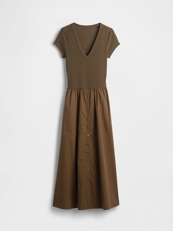 Gap Modern Mixed Media Maxi Dress — photo 6