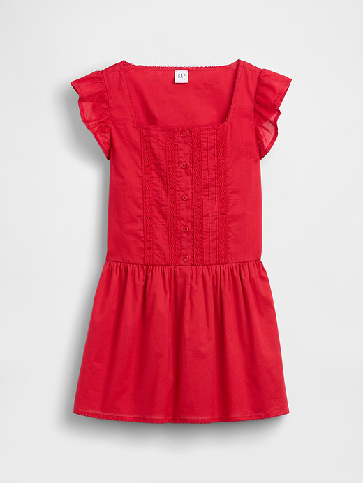 Gap Kids Flutter-Sleeve Lace-Trim Dress — photo 3