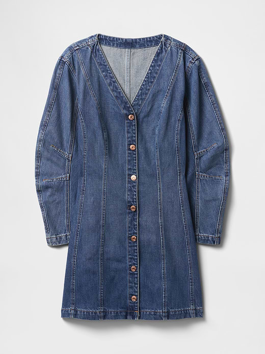 Gap Denim Barrel-Sleeve Mini Dress — photo 8