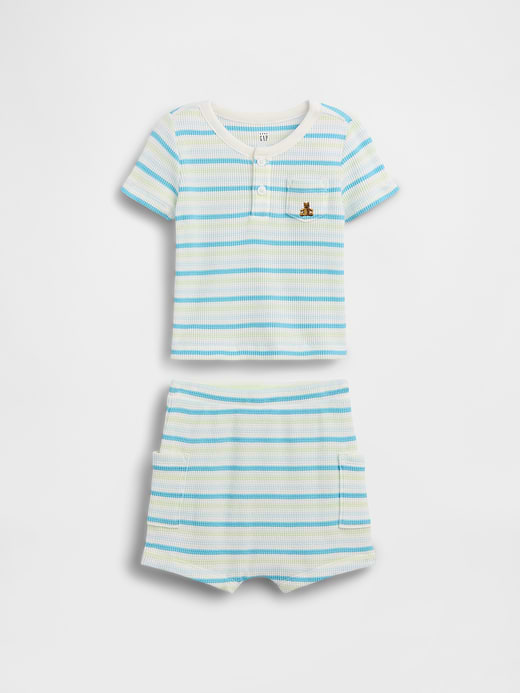 Gap Baby Waffle Henley Outfit Set — photo 1
