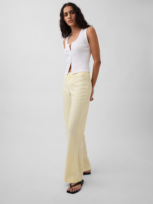 Gap Low Rise Linen-Blend Flare Pants — photo 7