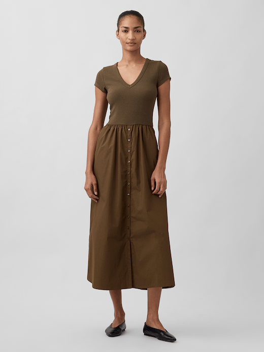 Gap Modern Mixed Media Maxi Dress — photo 1