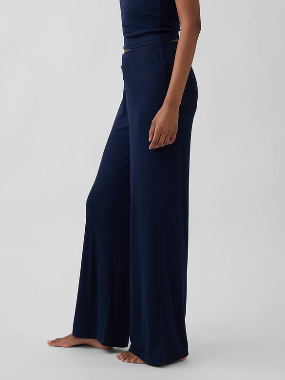 Gap MiniRib Wide-Leg PJ Pants — photo 4