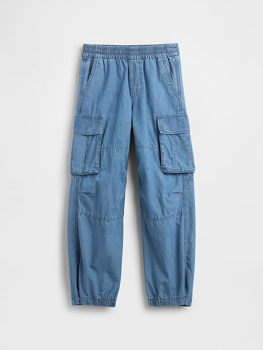 Gap Kids Denim Baggy Cargo Joggers — photo 3