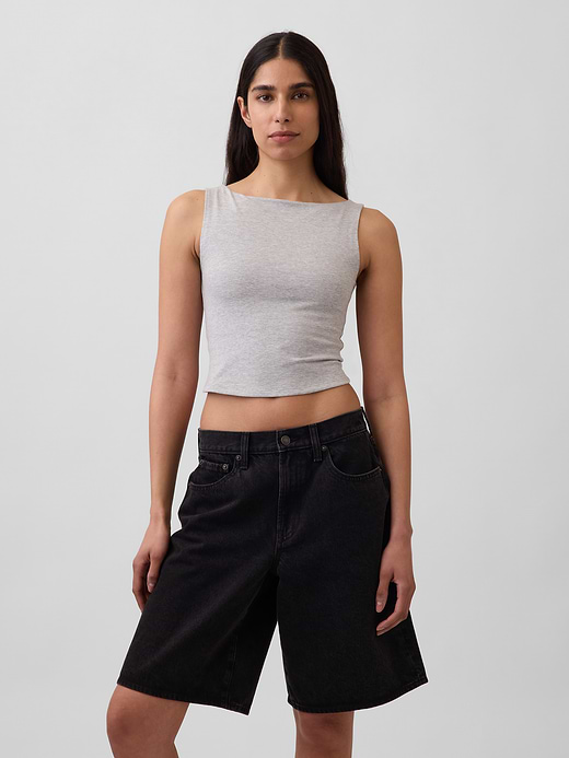 Gap CloseKnit Jersey Boatneck Crop Tank Top — photo 1