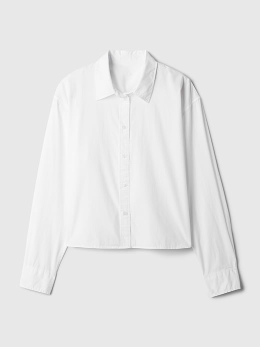Gap Organic Cotton Poplin Crop Shirt — photo 8
