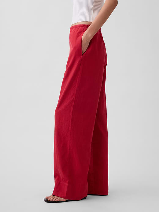 Gap Linen-Blend Easy Wide-Leg Pants — photo 4