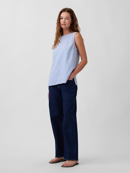 Gap Linen-Blend Shell Tank Top — photo 3