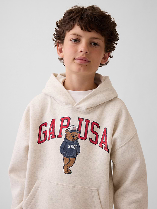 Gap Kids VintageSoft Relaxed Brannan Bear Logo Hoodie — photo 6