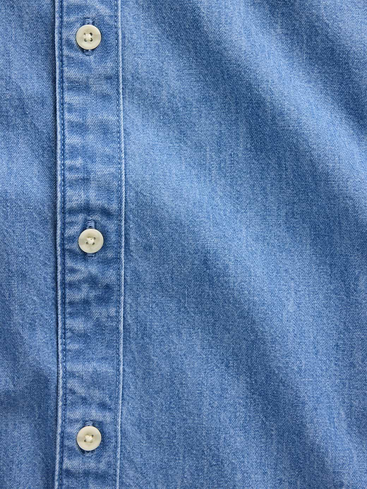 Gap Denim Relaxed Straight-Hem Shirt — photo 5