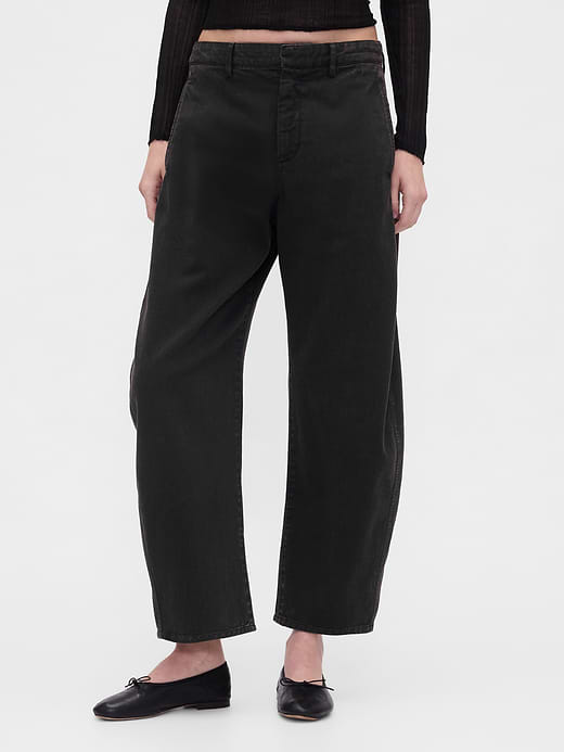 Gap Mid Rise Twill Barrel Pants — photo 3