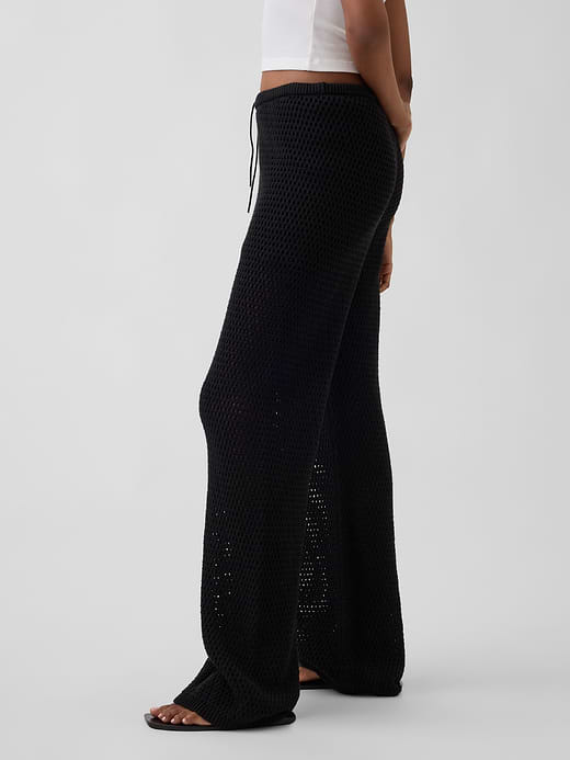 Gap 100% Cotton Crochet Sweater Pants — photo 4