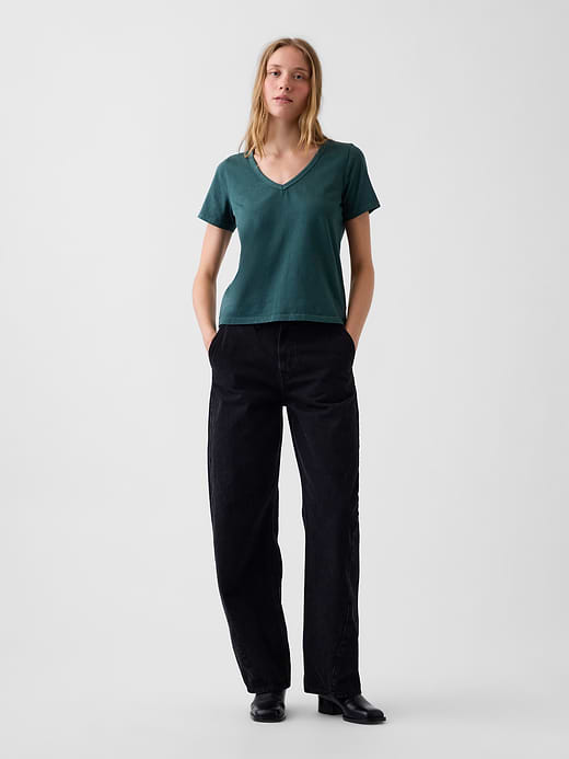 Gap Organic Cotton VintageSoft V-Neck T-Shirt — photo 3