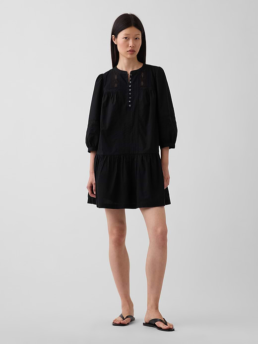 Gap Lace-Trim Drop-Waist Mini Dress — photo 1