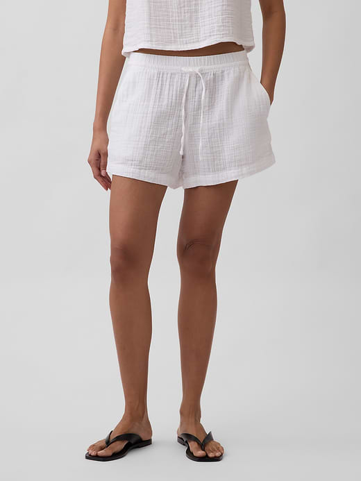 Gap 4" Mid Rise Cotton Gauze Easy Shorts — photo 3