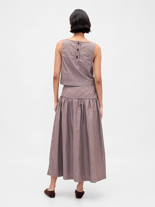 Gap Poplin Drop-Waist Maxi Skirt — photo 3