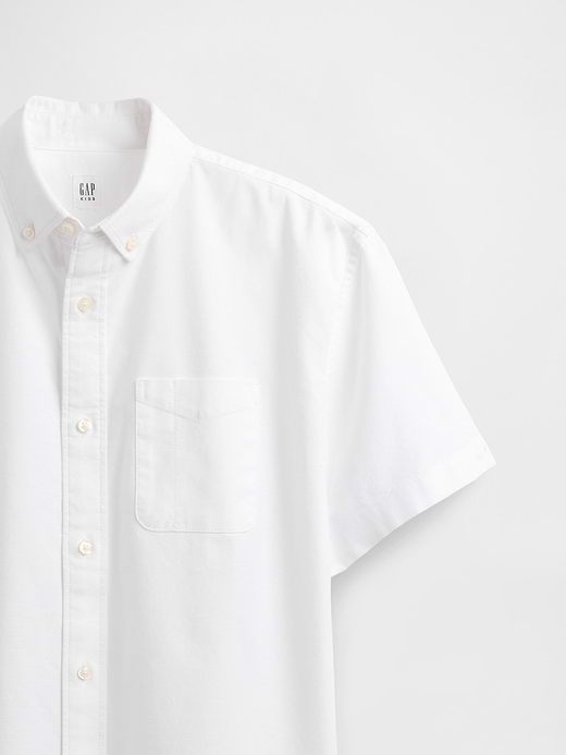 Gap Kids Uniform Relaxed Oxford Shirt — photo 12