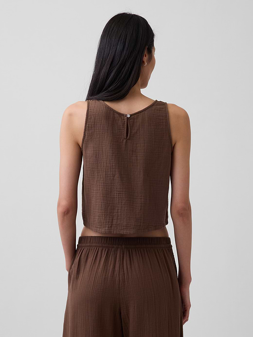 Gap Cotton Gauze Racer Shell Tank Top — photo 4