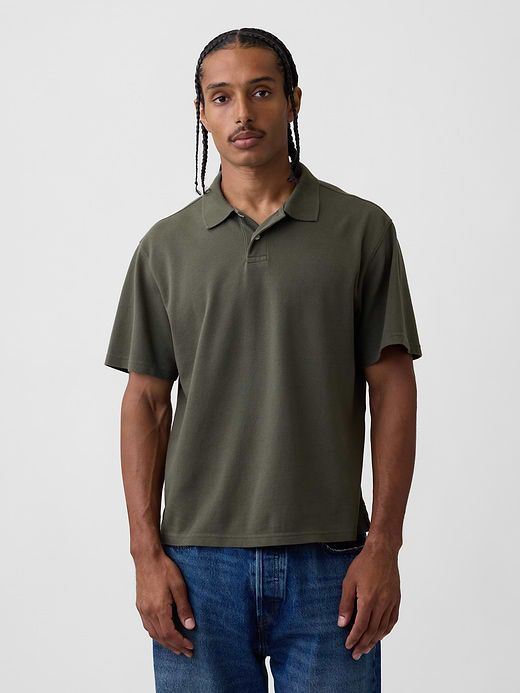 Gap Relaxed Pique Polo — photo 1