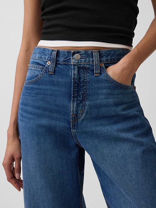 Gap High Rise Crop Barrel Jeans — photo 7