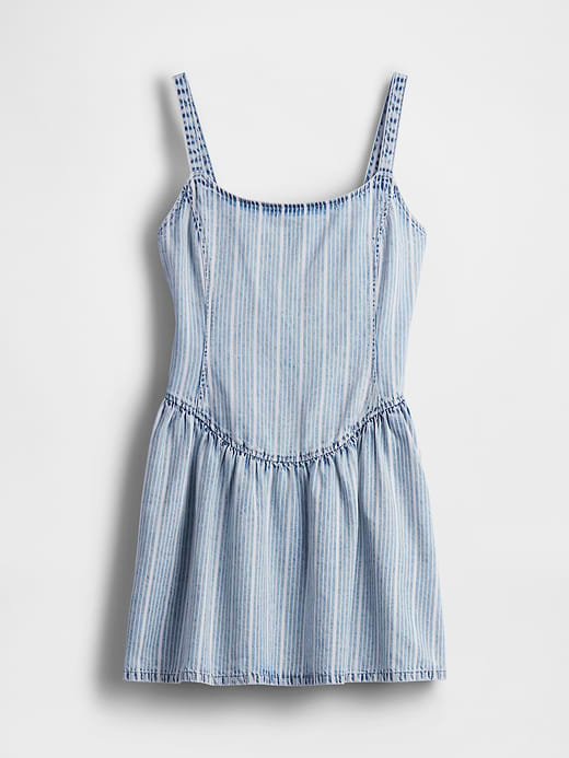 Gap UltraSoft Denim Stripe Drop-Waist Mini Dress — photo 6
