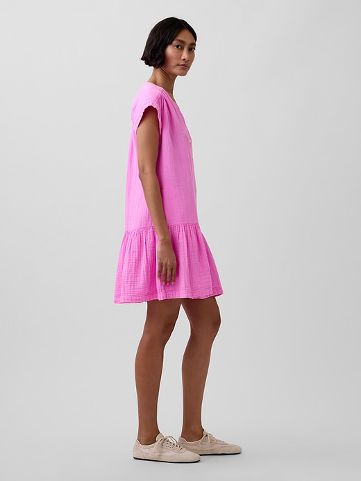 Gap Cotton Gauze Drop-Waist Shirtdress — photo 4